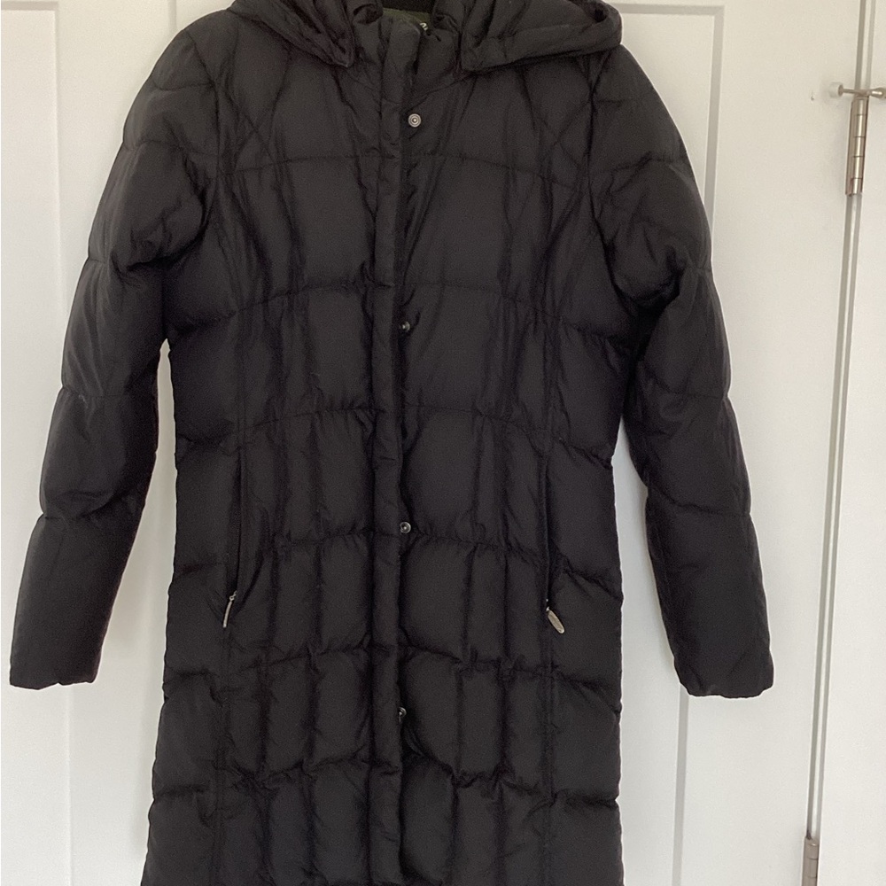 Eddie Bauer Black Puffer Jacket Insulated Hooded